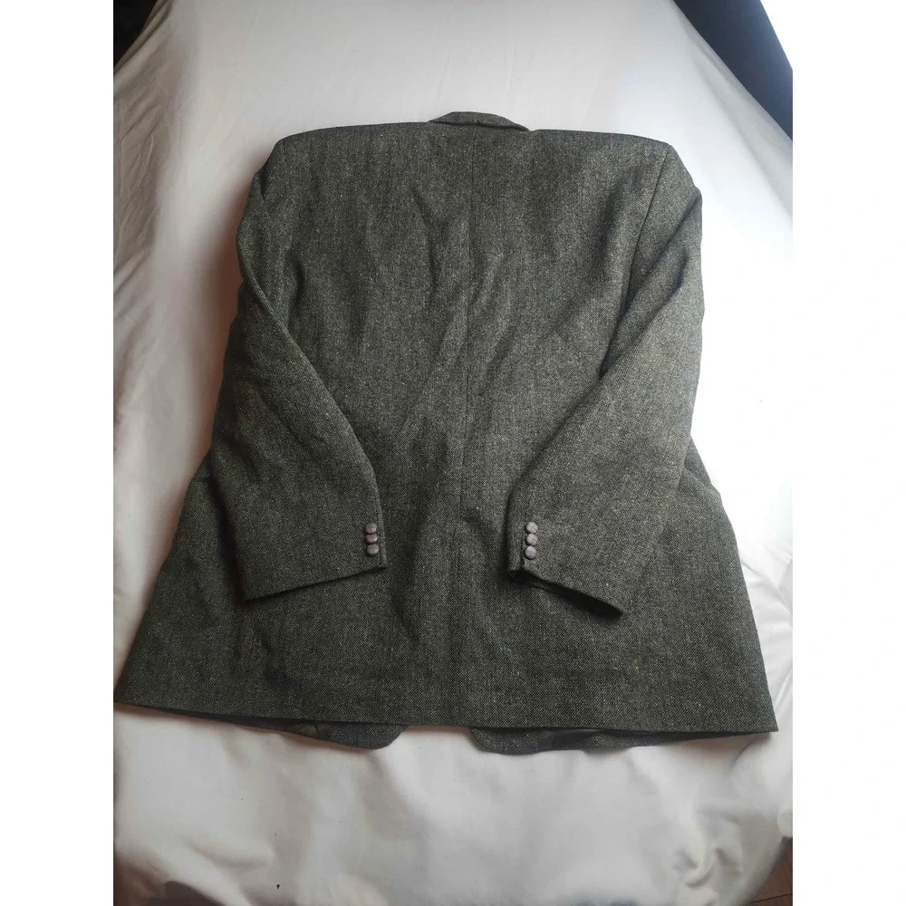 Kennedy of Ardara Donegal Tweed Blazer Green Wool Sport Coat Made Ireland Mens